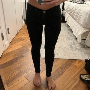 Current Elliott black low rise skinny jeans